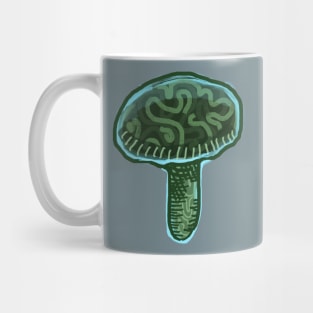 Green Cyan Mushroom Mug